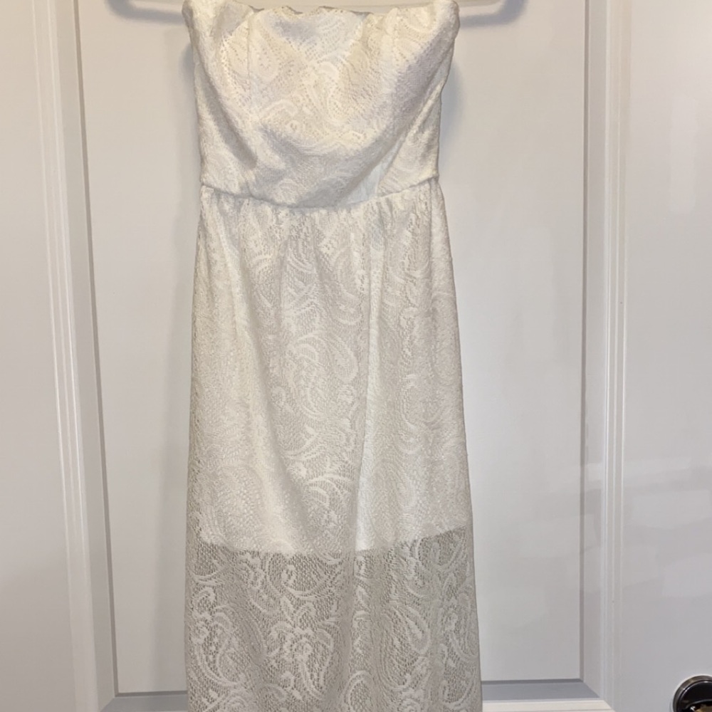 Strapless Cream Dress